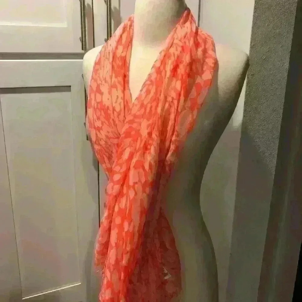 Hot pink & white Scarf